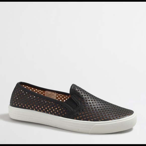 J. Crew Shoes - J. Crew perforated leather slip on sneakers